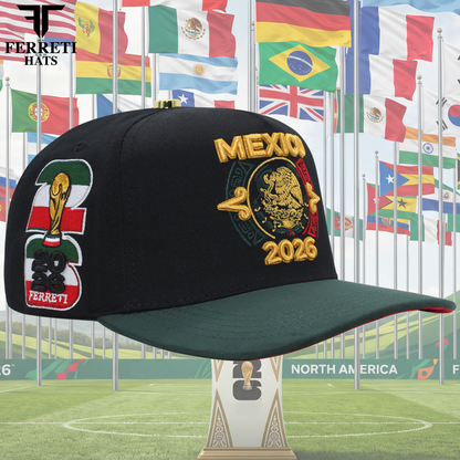 FERRETI HATS PREMIUM FT213 Mexico 2026 Baseball Cap For Men