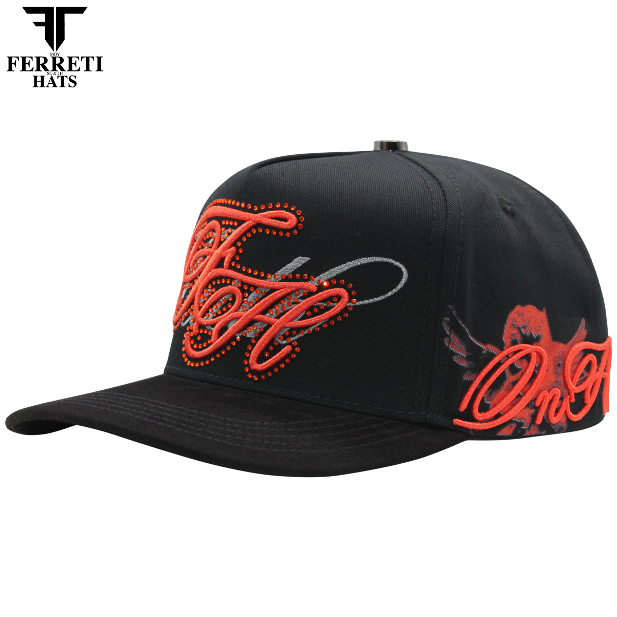 FERRETI HATS PREMIUM FT217 Angels On Hell Baseball Cap For Men