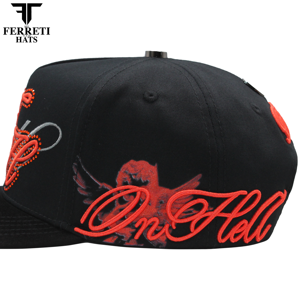 FERRETI HATS PREMIUM FT217 Angels On Hell Baseball Cap For Men