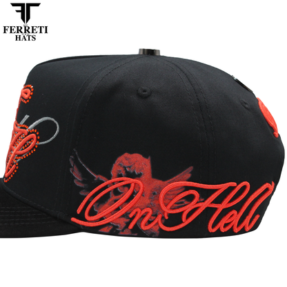 FERRETI HATS PREMIUM FT217 Angels On Hell Baseball Cap For Men