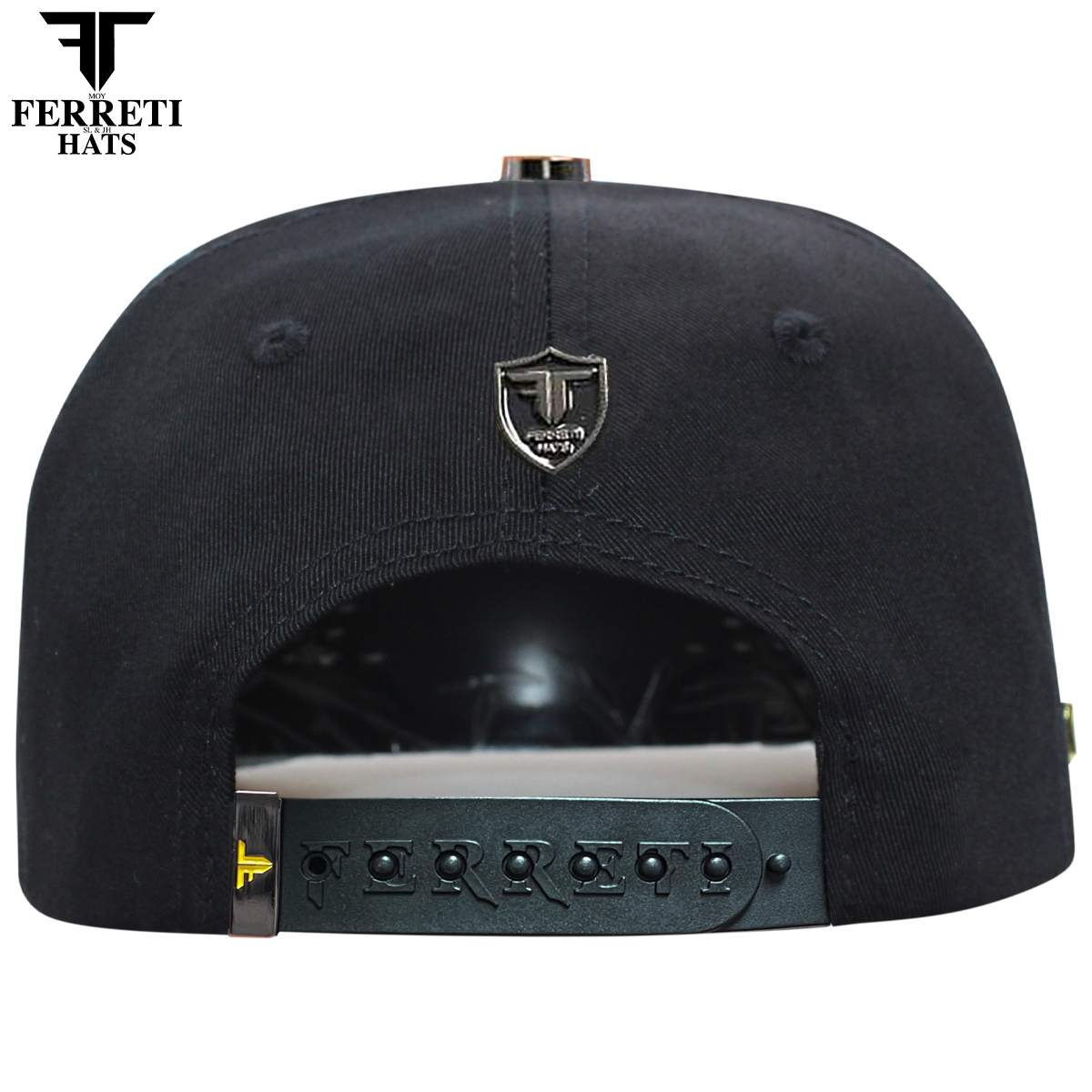 FERRETI HATS PREMIUM FT218 Hustling Black Baseball Cap For Men