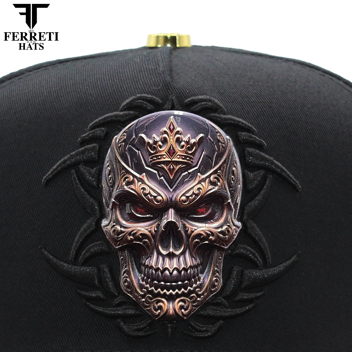 FERRETI HATS PREMIUM FT227 King Of Death Baseball Cap For Men