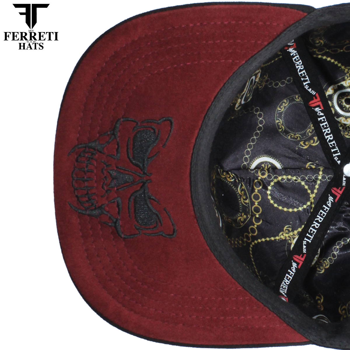 FERRETI HATS PREMIUM FT227 King Of Death Baseball Cap For Men
