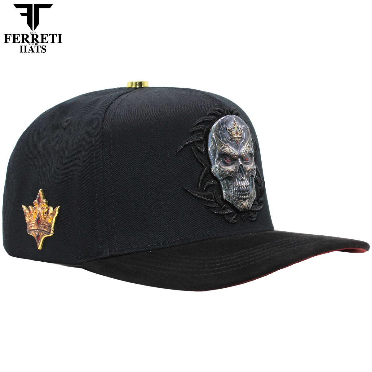 FERRETI HATS PREMIUM FT227 King Of Death Baseball Cap For Men