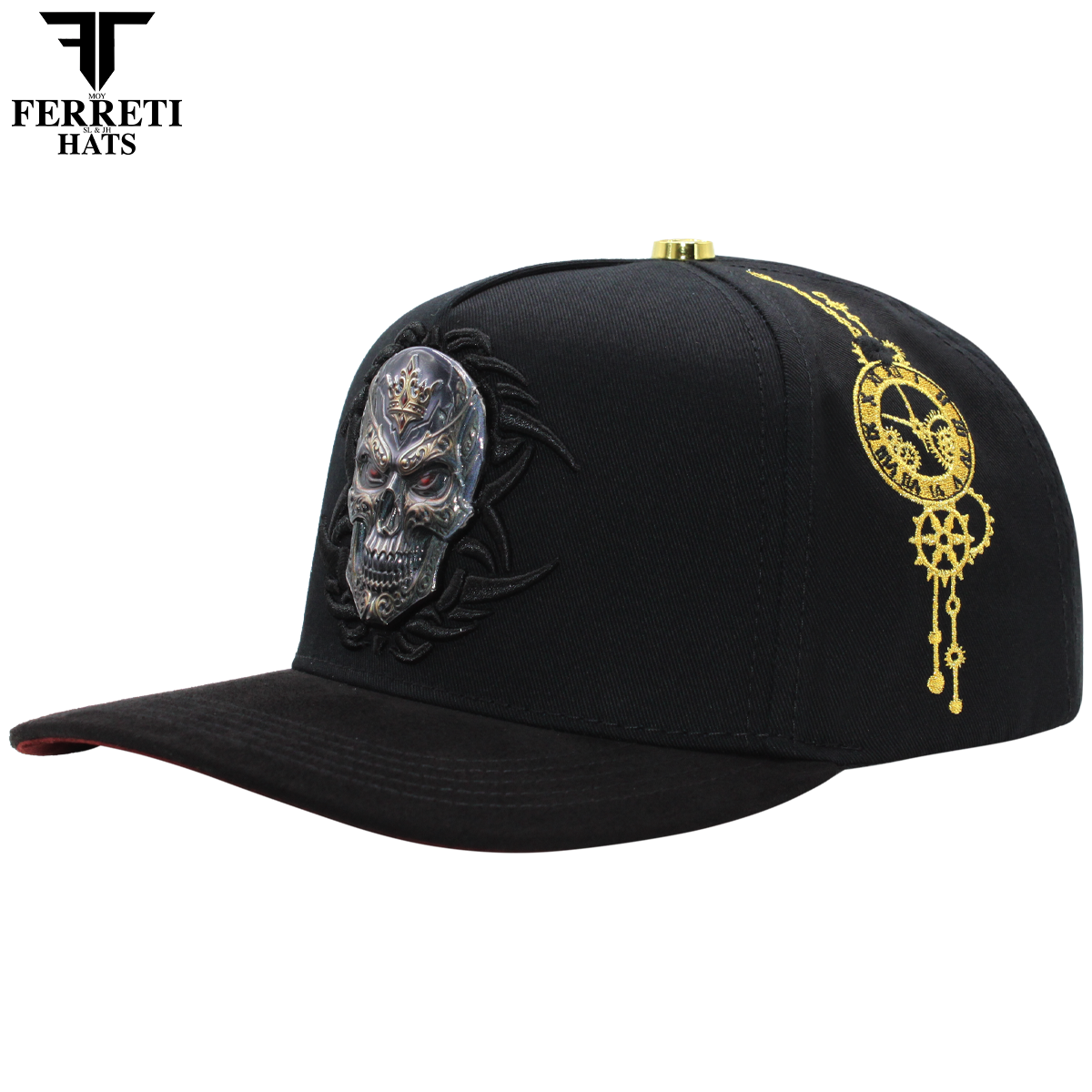 FERRETI HATS PREMIUM FT227 King Of Death Baseball Cap For Men