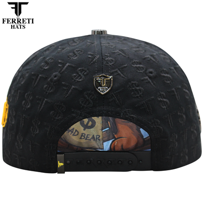 FERRETI HATS PREMIUM FT234 Bad Bears Guanted Baseball Cap For Men