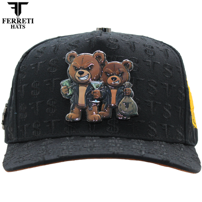 FERRETI HATS PREMIUM FT234 Bad Bears Guanted Baseball Cap For Men