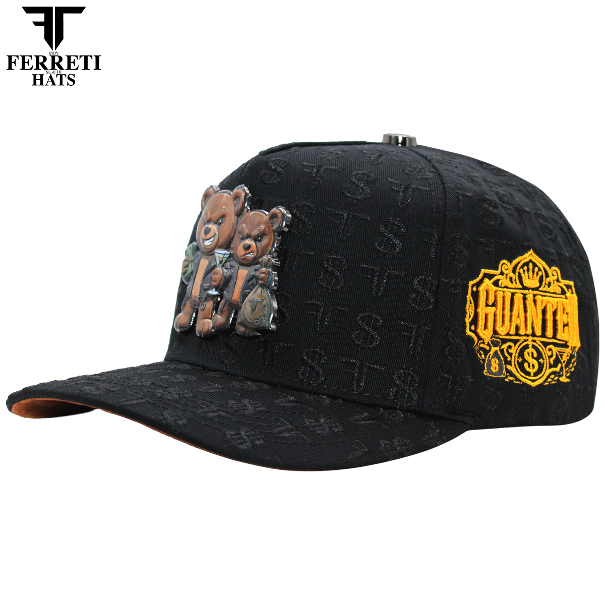 FERRETI HATS PREMIUM FT234 Bad Bears Guanted Baseball Cap For Men