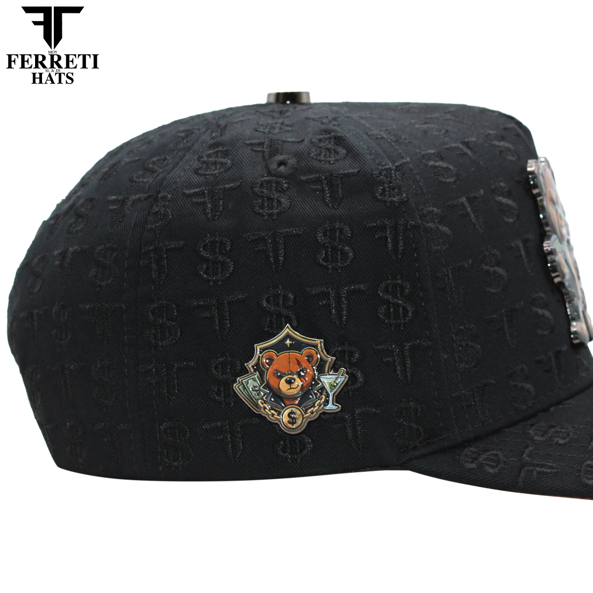 FERRETI HATS PREMIUM FT234 Bad Bears Guanted Baseball Cap For Men