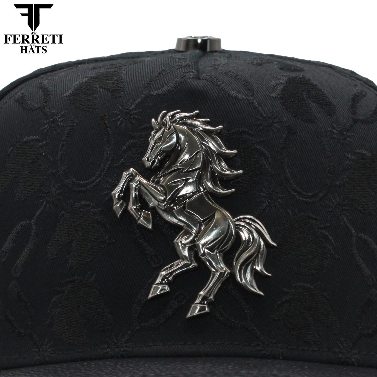 FERRETI HATS PREMIUM FT235 Dark Horse Baseball Cap For Men