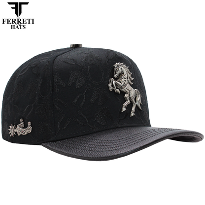 FERRETI HATS PREMIUM FT235 Dark Horse Baseball Cap For Men