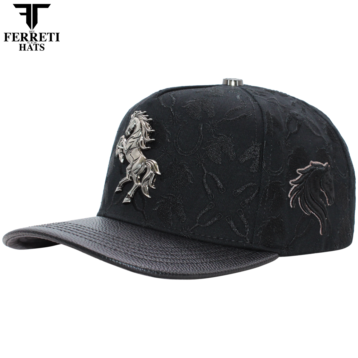 FERRETI HATS PREMIUM FT235 Dark Horse Baseball Cap For Men