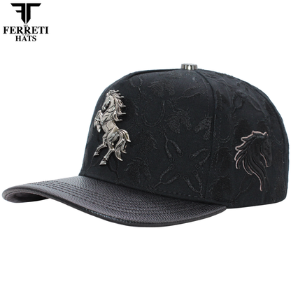 FERRETI HATS PREMIUM FT235 Dark Horse Baseball Cap For Men