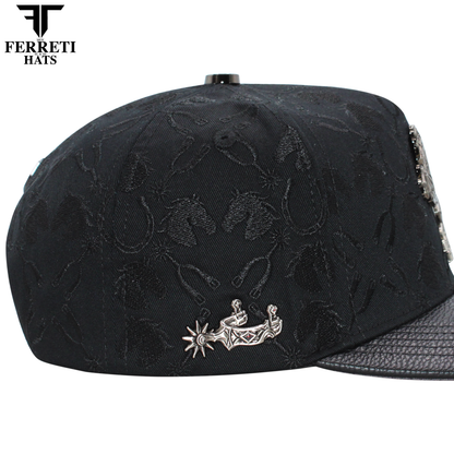 FERRETI HATS PREMIUM FT235 Dark Horse Baseball Cap For Men