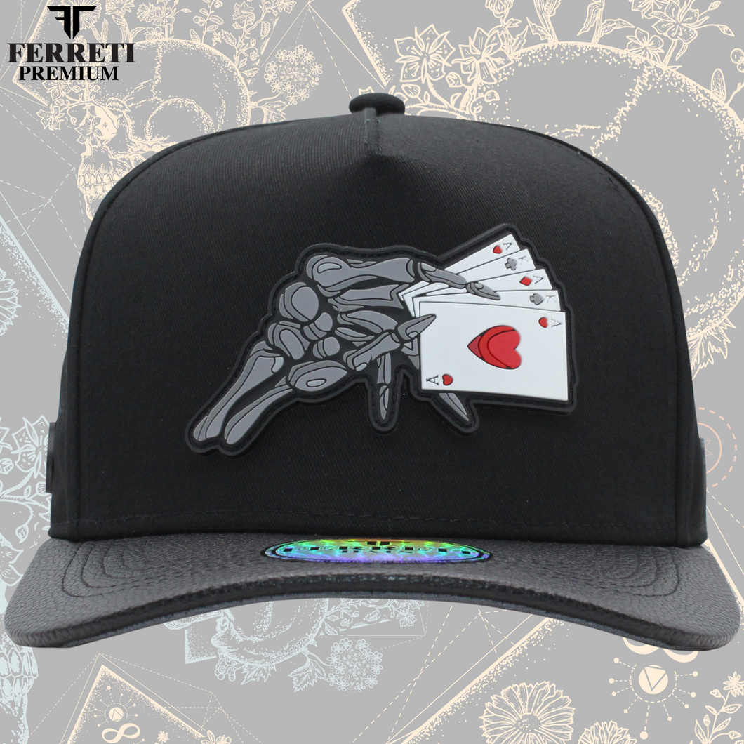 Gorra FERRETI “Full Bones Negro” FT95 PREMIUM
