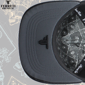 Gorra FERRETI “Full Bones Negro” FT95 PREMIUM