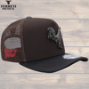 Ferreti Hats PREMIUM FT83M brown Mr. Gallo Gorra con Maya