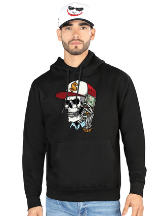 FERRETI HATS Cotton Hoodie Calavera with Iconic Skull Design