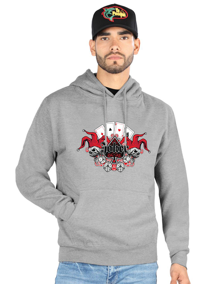FERRETI HATS Cotton Hoodie Joker with Iconic Joker Design