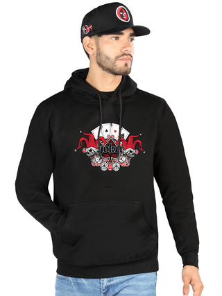 FERRETI HATS Cotton Hoodie Joker with Iconic Joker Design