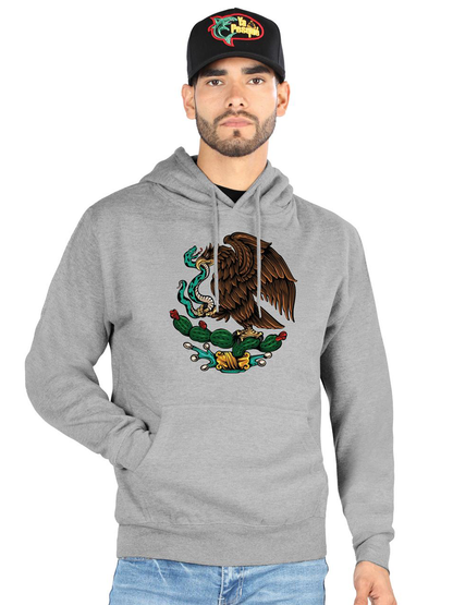 FERRETI HATS Cotton Hoodie Mexico with Iconic Eagle Design