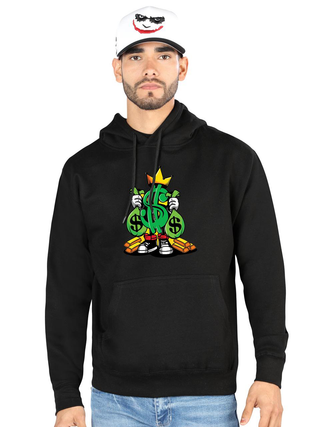 FERRETI HATS Cotton Hoodie Rey Dinero with Iconic Money Design