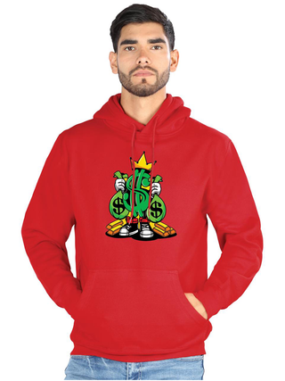 FERRETI HATS Cotton Hoodie Rey Dinero with Iconic Money Design