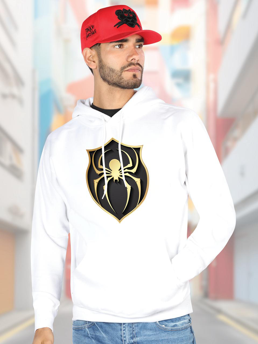 FERRETI HATS Cotton Hoodie Spider with Iconic Spider Design