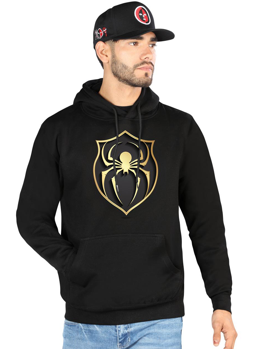 FERRETI HATS Cotton Hoodie Spider with Iconic Spider Design
