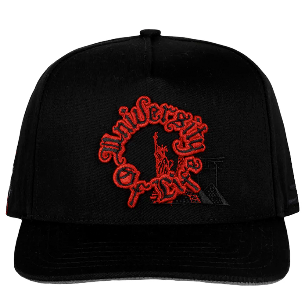 JC Hats University of Live FLAT Black