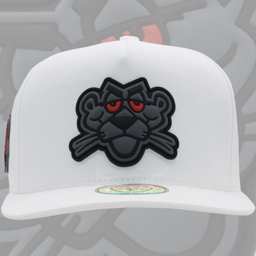 FERRETI HATS PREMIUM FT01 White Baseball Cap For Men La Pantera PVC