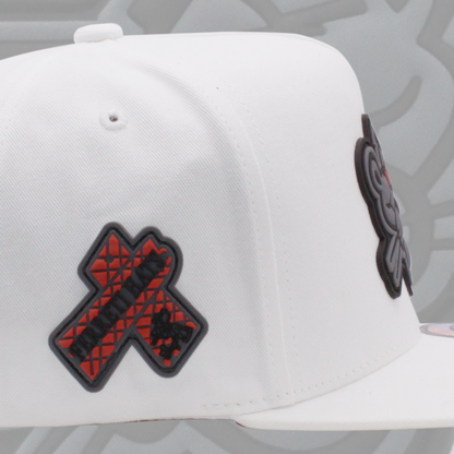 FERRETI HATS PREMIUM FT01 White Baseball Cap For Men La Pantera PVC