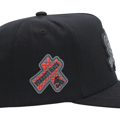 FERRETI HATS PREMIUM FT01 Black Baseball Cap For Men La Pantera PVC