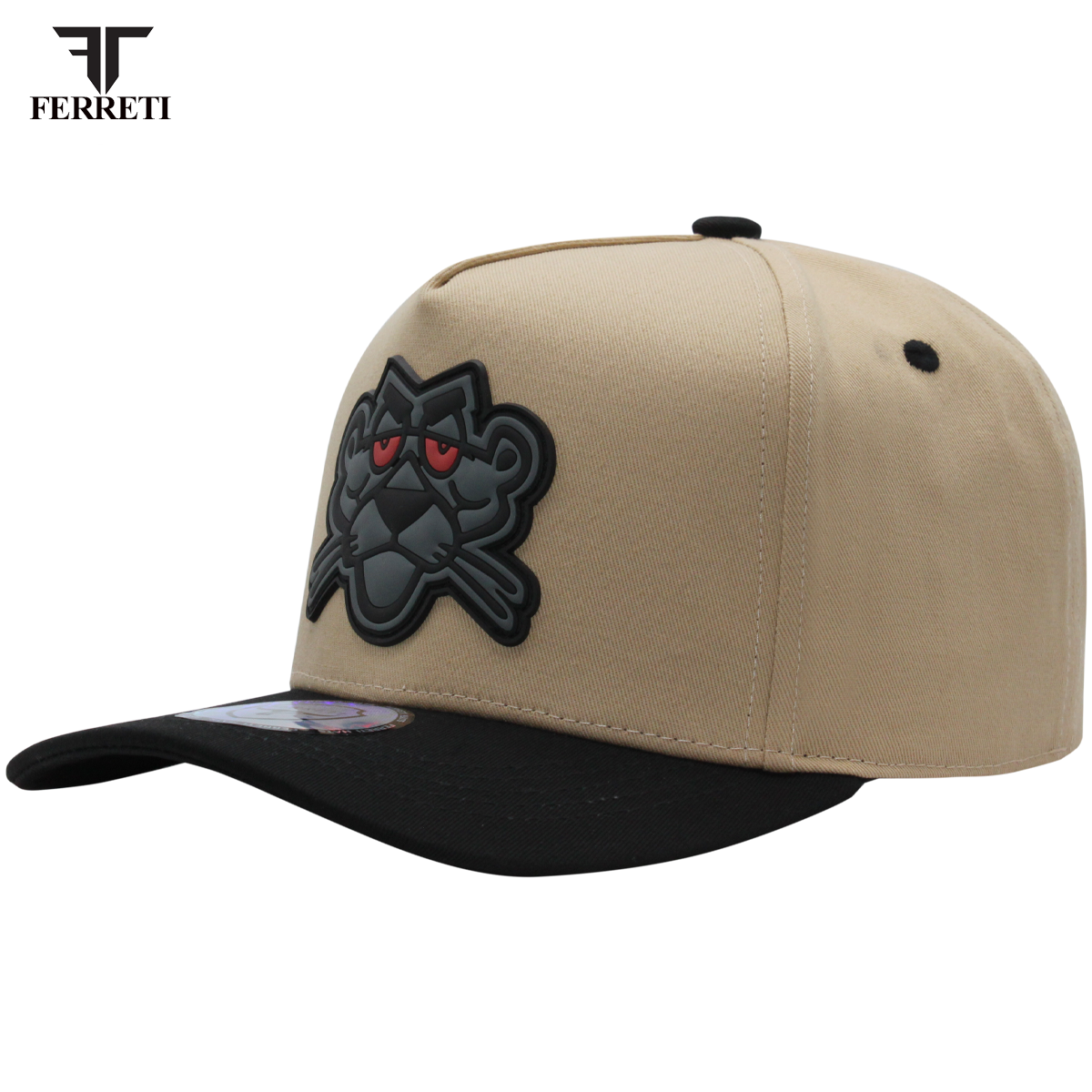 FERRETI HATS PREMIUM FT01 Khaky Baseball Cap For Men La Pantera PVC