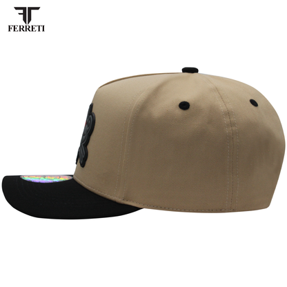FERRETI HATS PREMIUM FT01 Khaky Baseball Cap For Men La Pantera PVC