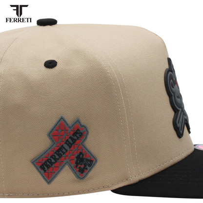 FERRETI HATS PREMIUM FT01 Khaky Baseball Cap For Men La Pantera PVC