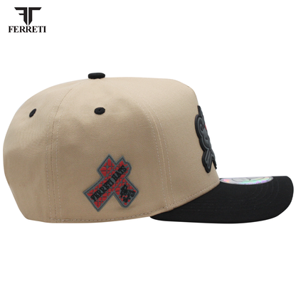 FERRETI HATS PREMIUM FT01 Khaky Baseball Cap For Men La Pantera PVC