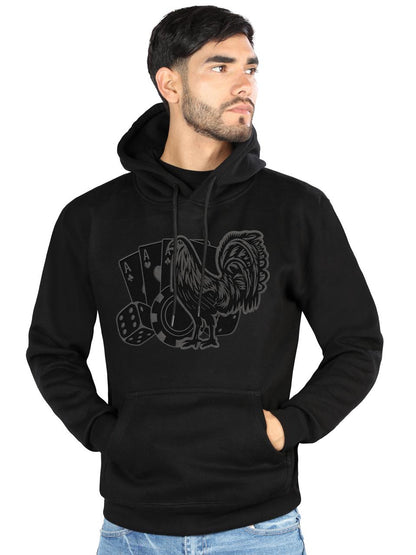 FERRETI HATS Cotton Hoodie Los 3 Vices with Iconic Rooster Design