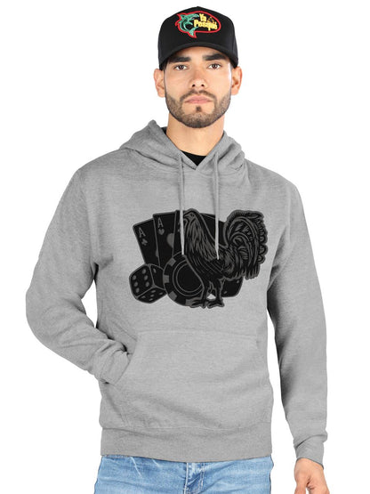 FERRETI HATS Cotton Hoodie Los 3 Vices with Iconic Rooster Design