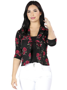 Cardigan Floreado Stretch ESTILO 3589