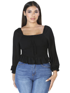 Blusa Stretch Manga Larga CODIGO E126