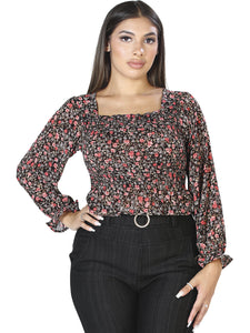 Blusa Stretch Manga Larga CODIGO E126