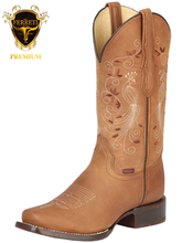 Cargar imagen en el visor de la galería, Bota Vaquera FERRETI PREMIUM para Dama Original Horma Rodeo FER-DAM-3-1 Miel
